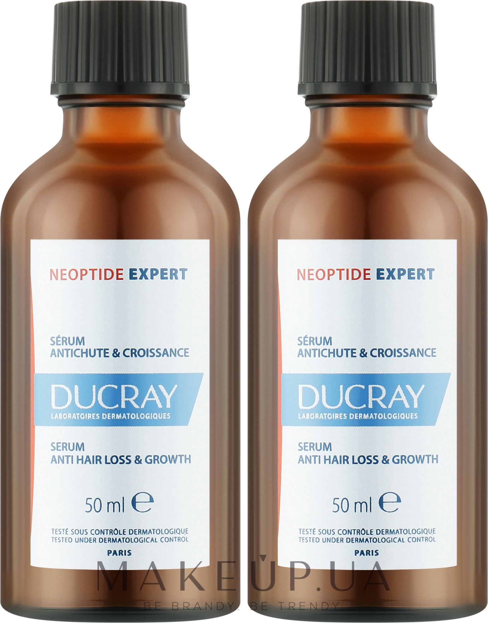 Сыворотка двойного действия от выпадения и для роста волос - Ducray Neoptide Expert Serum Anti-Hair Loss & Growth — фото 2x50ml
