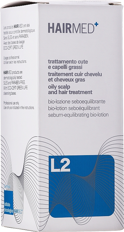 Біолосьйон, який регулює сальний покрив шкіри голови - Hairmed L2 Sebum Balancing Bio Lotion Astringent Toning Action — фото N2