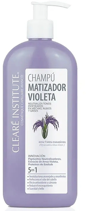 Тонувальний шампунь для волосся - Cleare Institute Violet Toning Shampoo — фото N1