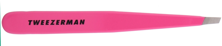Пінцет косметичний, рожевий - Tweezerman Slant Tweezer — фото N1