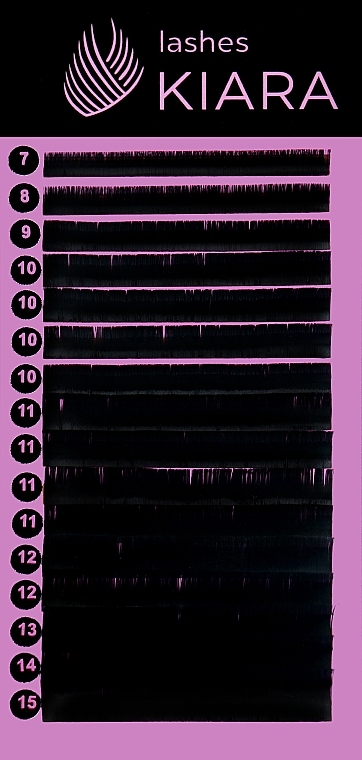 Ресницы для наращивания C 0,07 (7-15 mm) - Kiara Lashes — фото N1