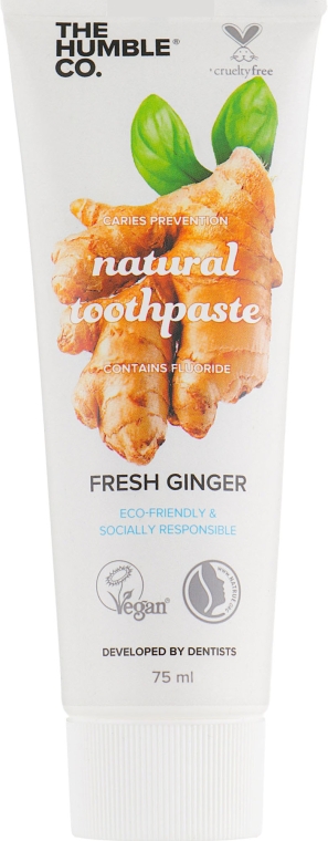 Натуральная зубная паста "Антисептическая с имбирем" - The Humble Co. Natural Toothpaste Fresh Ginger