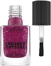 Верхнє покриття для лаку "Подрібнений кристал" - Catrice Crushed Crystal Effect Amethyst Aura Top Coat — фото N1