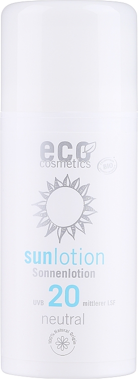 Сонцезахисний лосьйон без запаху - Eco Cosmetics Sun Lotion SPF 20 — фото N1