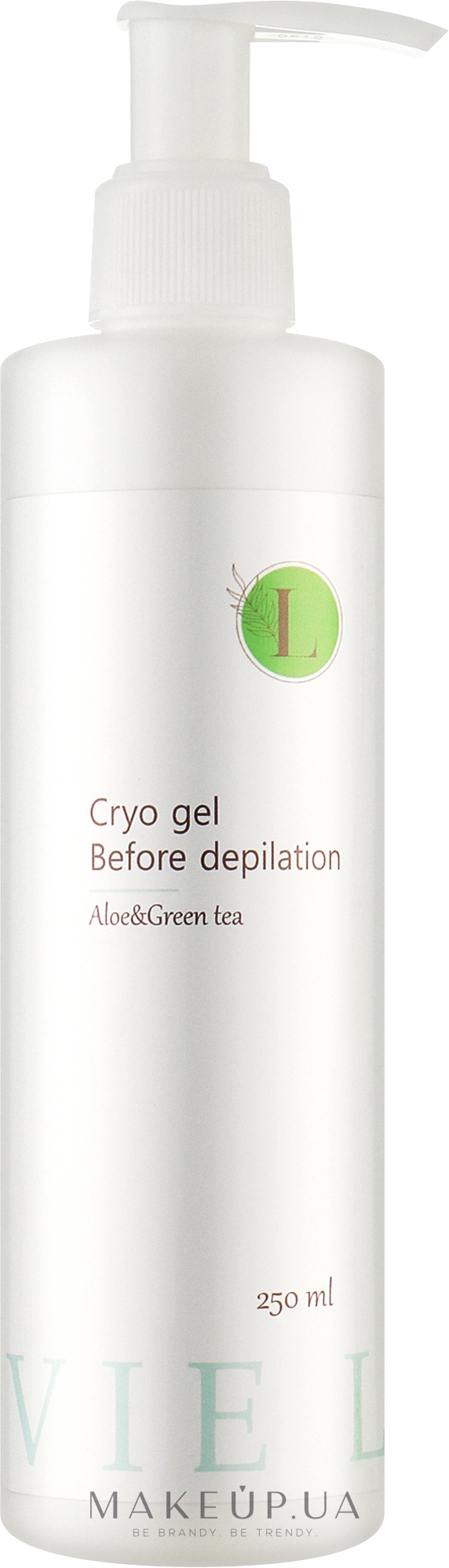 Кріогель до депіляції з екстрактом алое та зеленого чаю - Levie Cryo Gel Before Depilation Aloe & Green Tea — фото 250ml