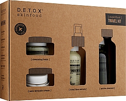 Духи, Парфюмерия, косметика Набор - D.E.T.O.X. Skinfood Travel Kit (gel/60ml + serum/30ml + cr/20ml + balm/20ml)