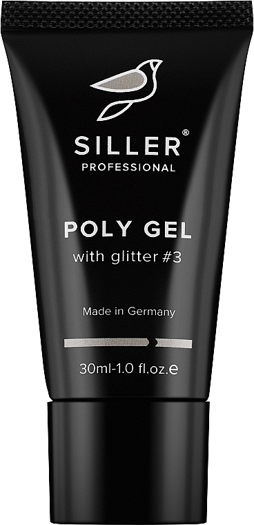 Полігель моделювальний з глітером - Siller Poly Gel with Glitter — фото N1