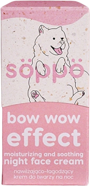 Зволожувальний і заспокійливий нічний крем для обличчя - Soppo Bow Wow Effect Moisturizing And Soothing Night Face Cream — фото N2
