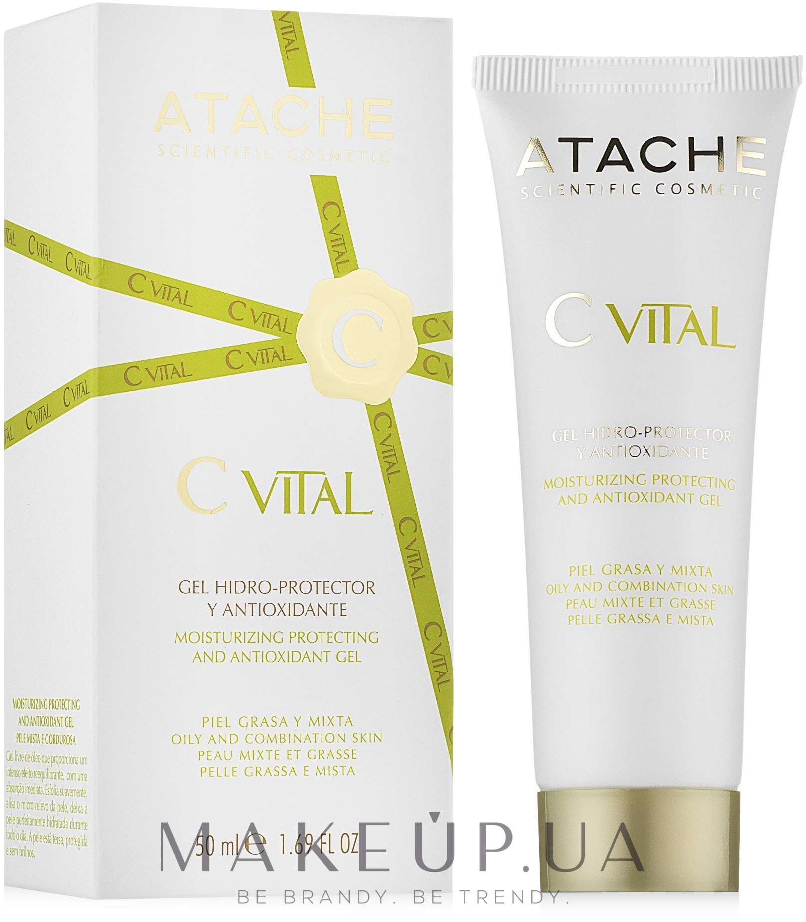 Гидрозащитный антиоксидантный крем-гель - Atache C Vital Cream-Gel Oily & Combination Skin  — фото 50ml