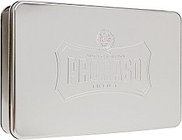 Набор для бритья - Proraso Classic Full Shaving Metal Box (cr/100ml + sh/cr/150ml + ash/cr/100ml + brush + glass) — фото N1