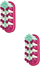 Сменные насадки для зубных щеток, мягкие, 2 шт., розовые - Jordan Change Replacement Heads Toothbrush — фото N1