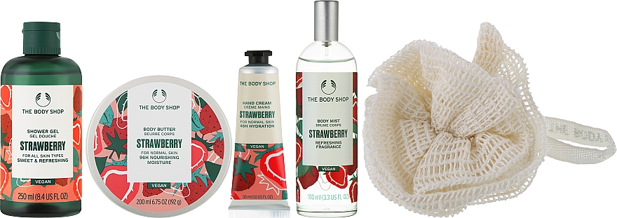 Набор, 6 продуктов - The Body Shop Jolly & Juicy Strawberry Big Gift — фото N2