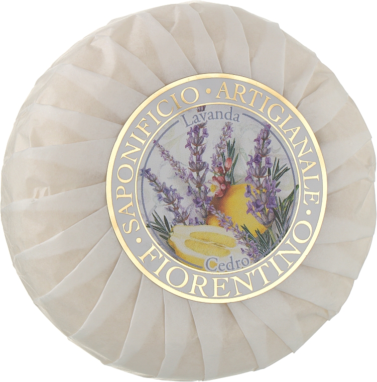 Натуральное мыло "Лаванда и Кедр" - Saponificio Artigianale Fiorentino Capri Lavender & Cedar Soap — фото N2