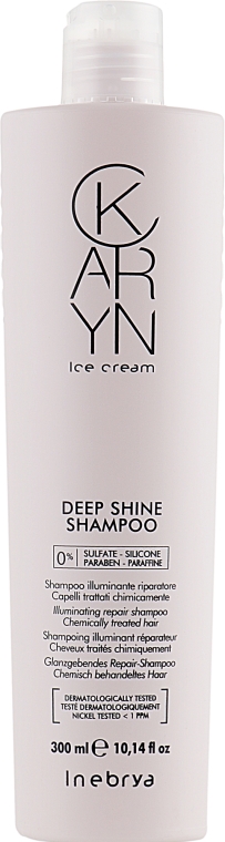 Шампунь для глубокого восстановления и блеска поврежденных волос - Inebrya Karyn Deep Shine Shampoo