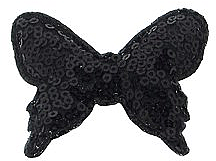 Заколка для волосся "Метелик з паєтками", чорна, d-320 - Dini Hand Made — фото N2