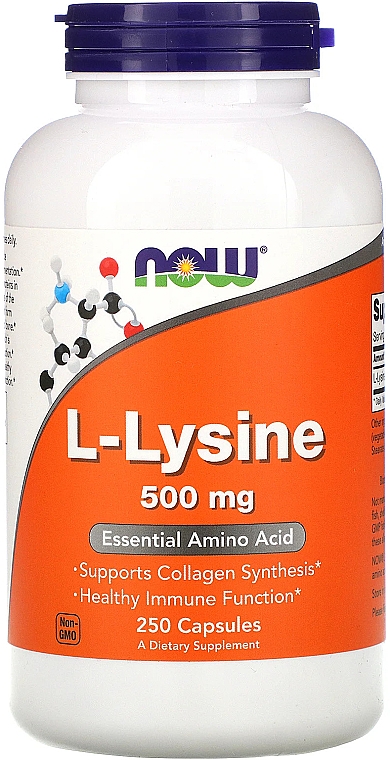 Капсулы "L-Лизин", 500 мг - Now Foods L-Lysine Capsules — фото N2