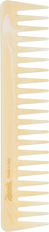 Гребінець для волосся, 7487 - Janeke Horn Color Hair Comb — фото N1