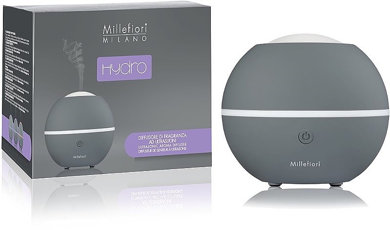 Ультразвуковой аромадиффузор - Millefiori Milano Ultrasound Hydro Sphere Grey — фото N1