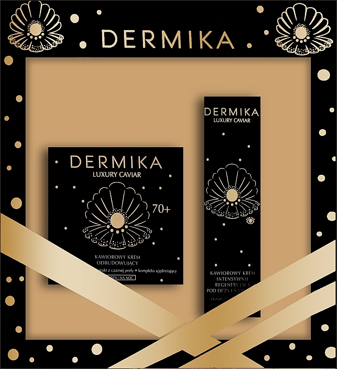 Набор - Dermika Luxury Caviar 70+ (f/cr/50ml + eye/cr/15ml) — фото N1