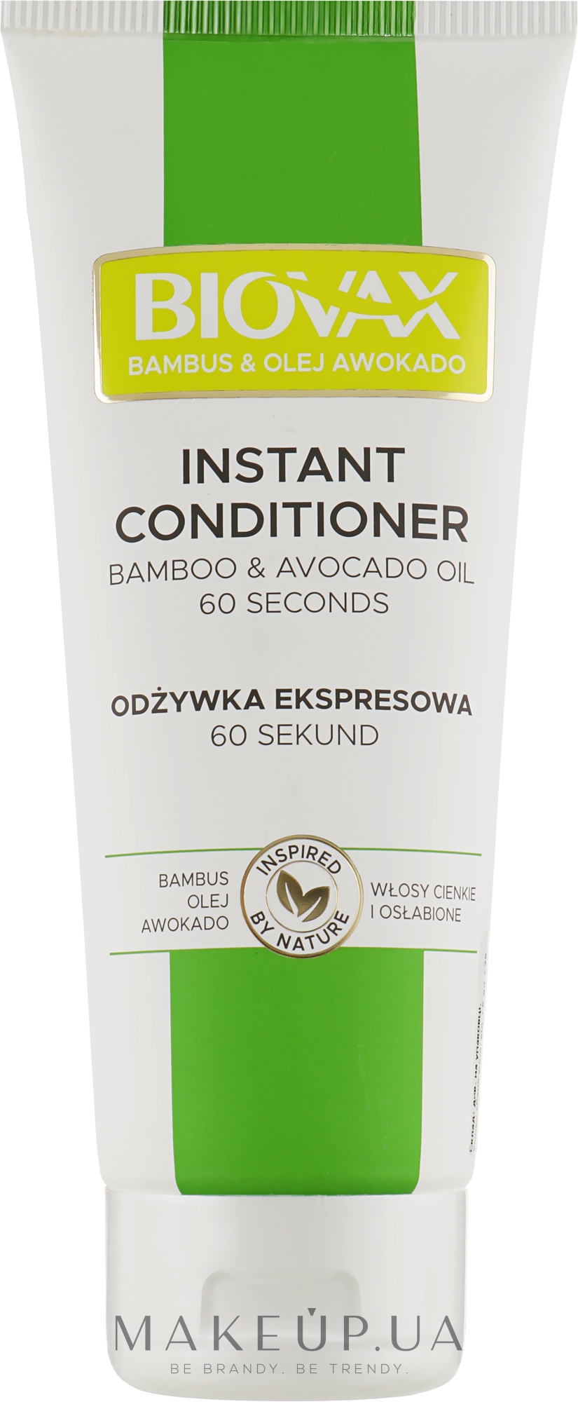Кондиціонер для волосся "Бамбук і авокадо" - L'biotica Biovax Hair Conditioner — фото 200ml
