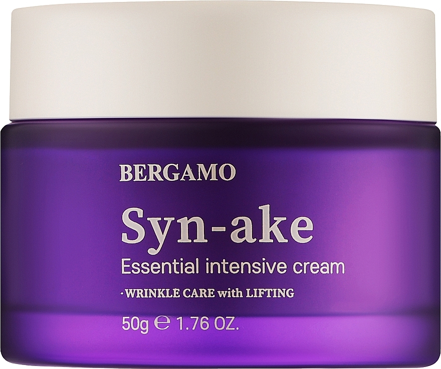 Крем для лица со змеиным пептидом - Bergamo Syn-Ake Essential Intensive Cream 