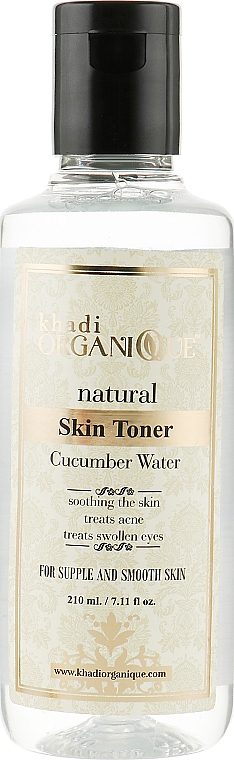 Натуральна огірочна вода-тонік для зволоження шкіри - Khadi Organique Cucumber Water Skin Toner
