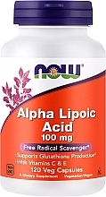 Альфа-ліпоєва кислота з вітамінами C та E, 100 мг - Now Foods Alpha Lipoic Acid — фото N1