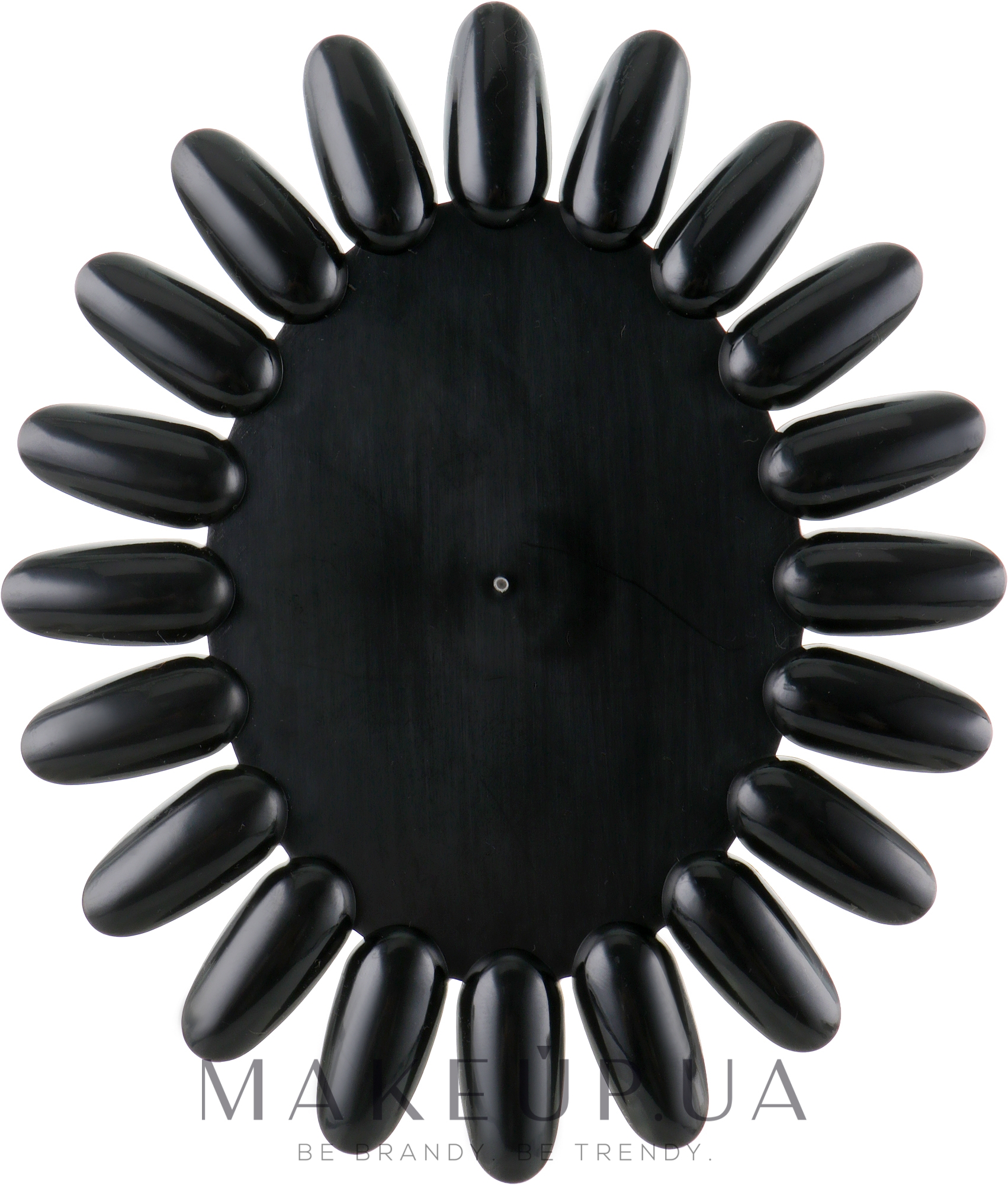 Палитра для гель-лаков и лаков овальная, черная - Avenir Cosmetics — фото 20шт