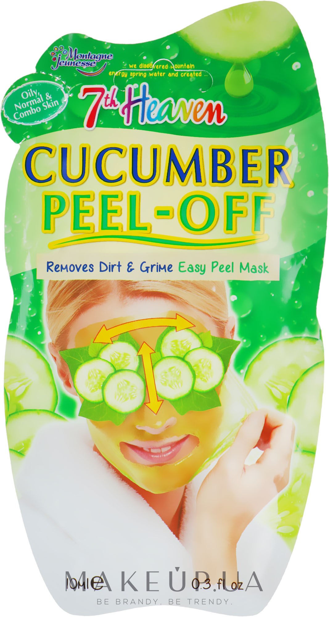 Маска-плівка для обличчя "Огірок" - 7th Heaven Cucumber Peel Off Mask — фото 10ml