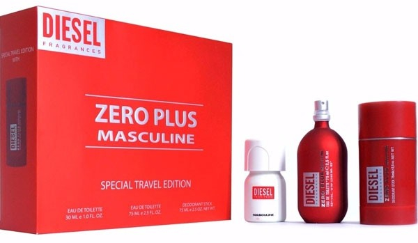 Diesel Zero Plus Masculine - Набір (edt/75ml + edt/30ml + deo/75ml) — фото N1