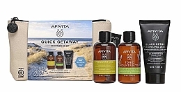 Духи, Парфюмерия, косметика Набор - Apivita Quick Getaway (sham/75ml + sh/gel/75ml + clean/jelly/50ml)