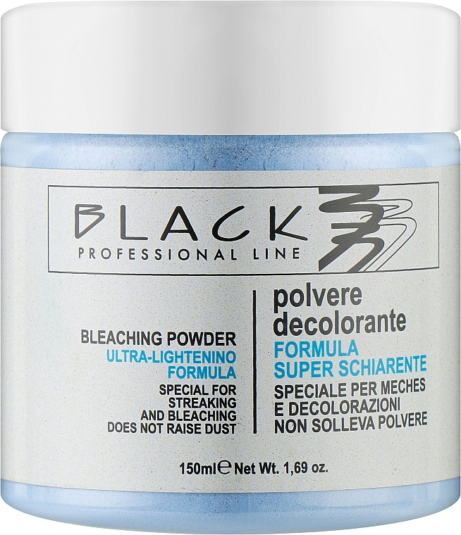 Порошок для осветления волос, синий (банка) - Black Professional Line Bleaching Powder Blue