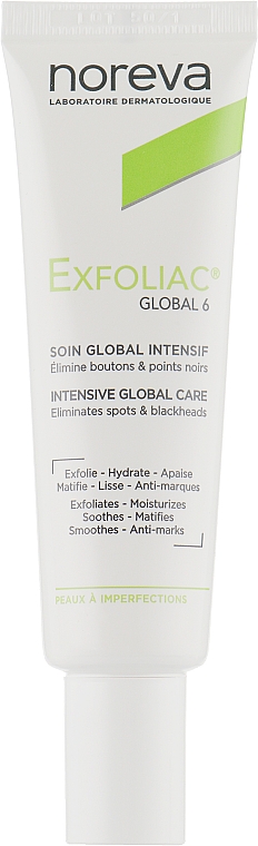 Крем для проблемной кожи лица - Noreva Exfoliac Global 6 Severe Imperfections Cream