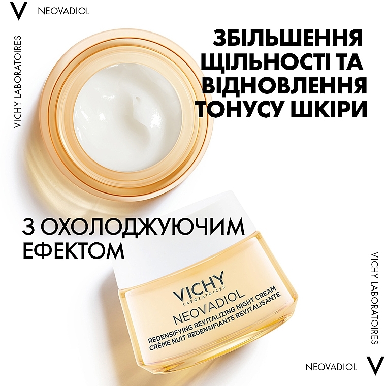 Нічний антивіковий крем з охолоджуючим ефектом для збільшення щільності та відновлення тонусу шкіри обличчя - Vichy Neovadiol Redensifying Revitalizing Night Cream — фото N5
