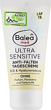 Парфумерія, косметика Денний крем проти зморщок для чутливої шкіри обличчя - Balea Med Ultra Sensitive