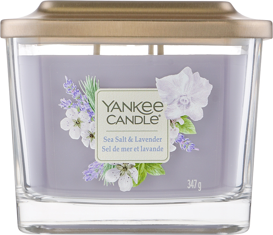 Ароматическая свеча на подставке - Yankee Candle Elevation Sea Salt & Lavender — фото N1