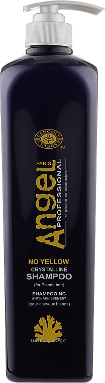 Шампунь для нейтрализации желтого пигмента - Angel Professional Paris No Yellow Crystalline Shampoo — фото N5