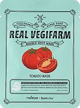Парфумерія, косметика Освітлювальна маска для обличчя з екстрактом томата - Fortheskin Super Food Real Vegifarm Double Shot Mask Tomato