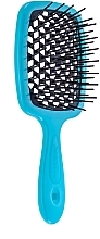 Щітка для волосся 72SP226, з чорними зубцями, бірюзова - Janeke SuperBrush Vented Brush — фото N1