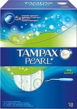 Тампони з аплікатором, 18 шт. - Tampax Pearl Compak Super — фото N1