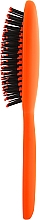 Щетка для волос овальная массажная, оранжевая - Titania — фото N2