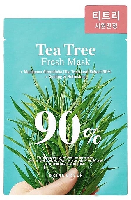 Тканевая маска для лица с экстрактом чайного дерева - Bring Green Tea Tree 90% Fresh Mask Sheet — фото N1