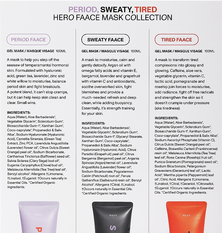 Набор - Faace Three Hero Mask Collection (f/mask/100mlx3) — фото N3
