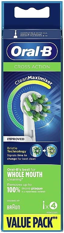 Змінна насадка для електричної зубної щітки, 4 шт. - Oral-B Cross Action Power Toothbrush Refill Heads — фото N2