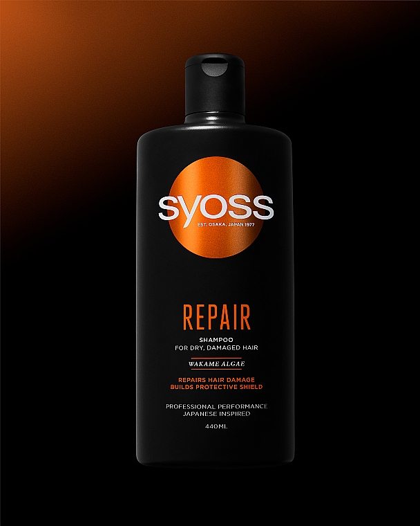 Шампунь з водоростями вакаме для сухого й пошкодженого волосся - Syoss Repair Shampoo — фото N6