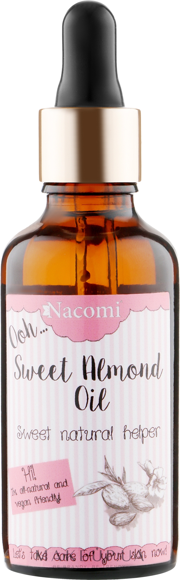 Масло сладкого миндаля с пипеткой - Nacomi Sweet Almond Oil — фото 50ml