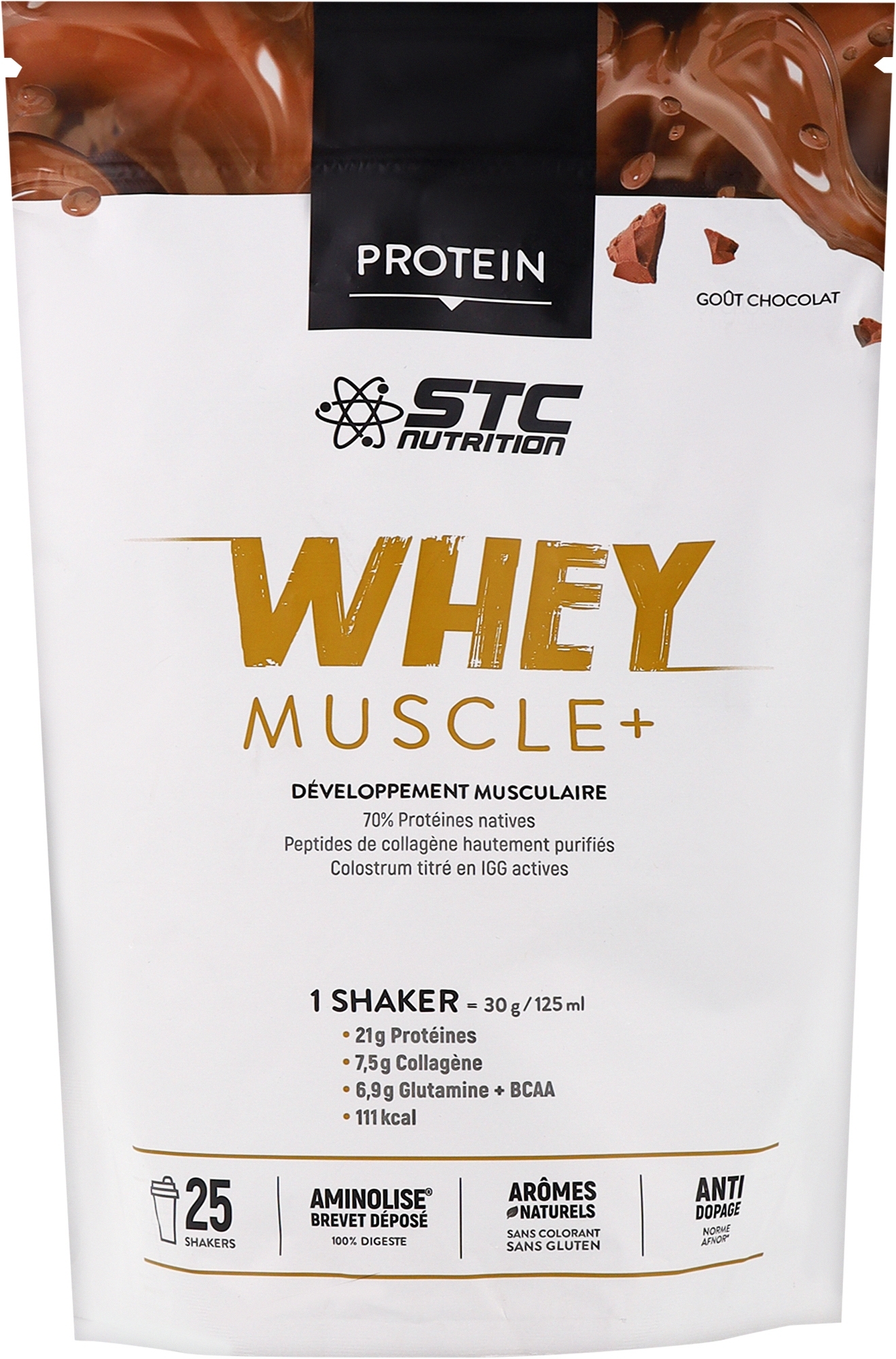 Протеин "Вей Мускул+", со вкусом шоколада - STC Nutrition Premium WHEY Muscle+ Protein Chocolate — фото 750g