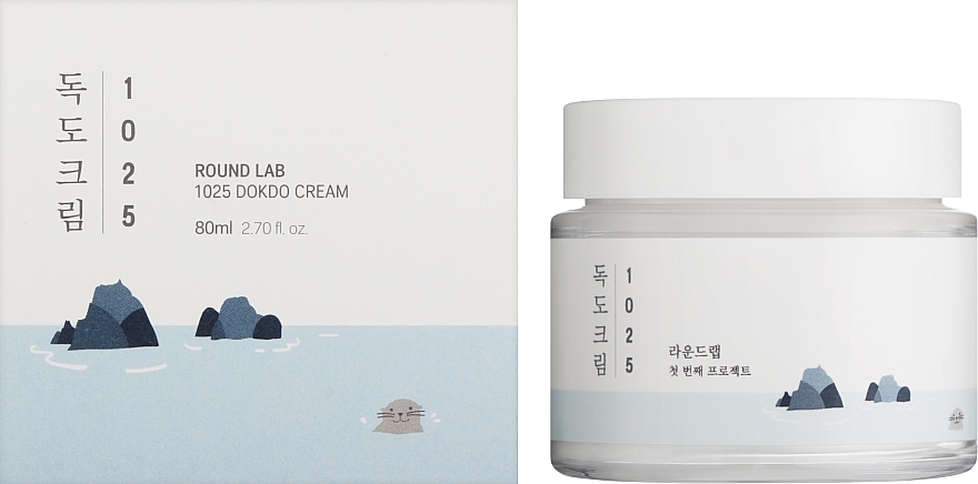 Увлажняющий крем для лица с морской водой - Round Lab 1025 Dokdo Cream — фото N2