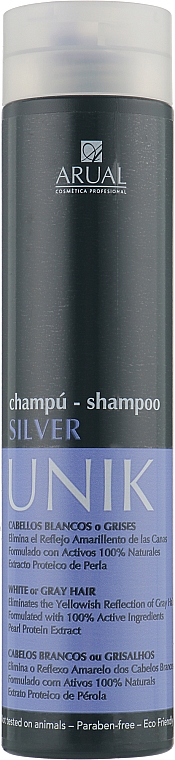 Шампунь для светлых и седых волос - Arual Unik Silver Shampoo — фото N1
