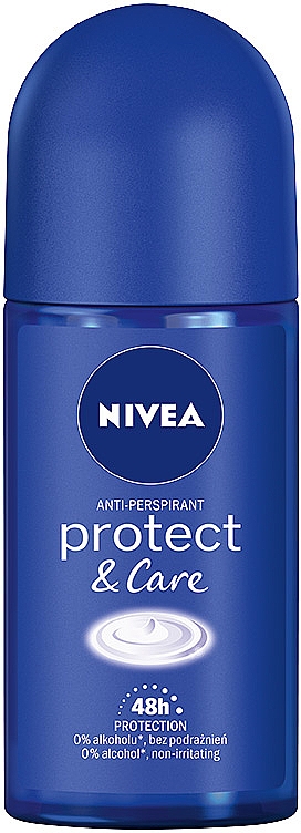 Дезодорант шариковый, антиперспирант - NIVEA Deodorant Protect & Care Deodorant — фото N1